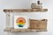 Summer Desk Decor,Retro Sun Sunset Rays Rustic Summer Wood Block Plaque Box Sign Desk Decor